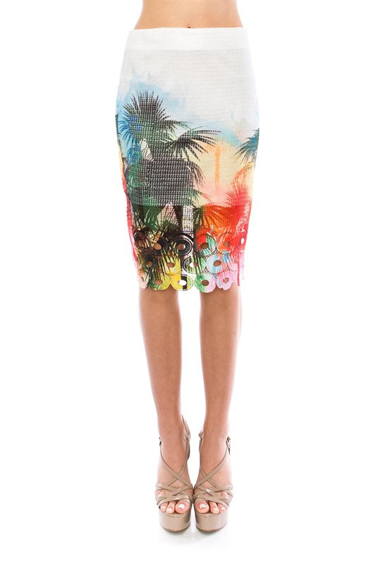 Pencil Skirt With Invisible Back Zipper