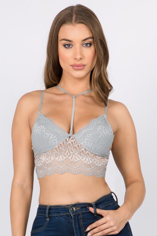Lace Bralette With Neck Strap – CLOTHES FOR COMFORT