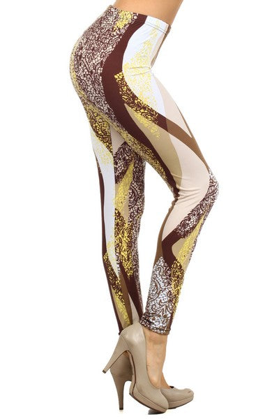 Neutral Lace Printed Legging