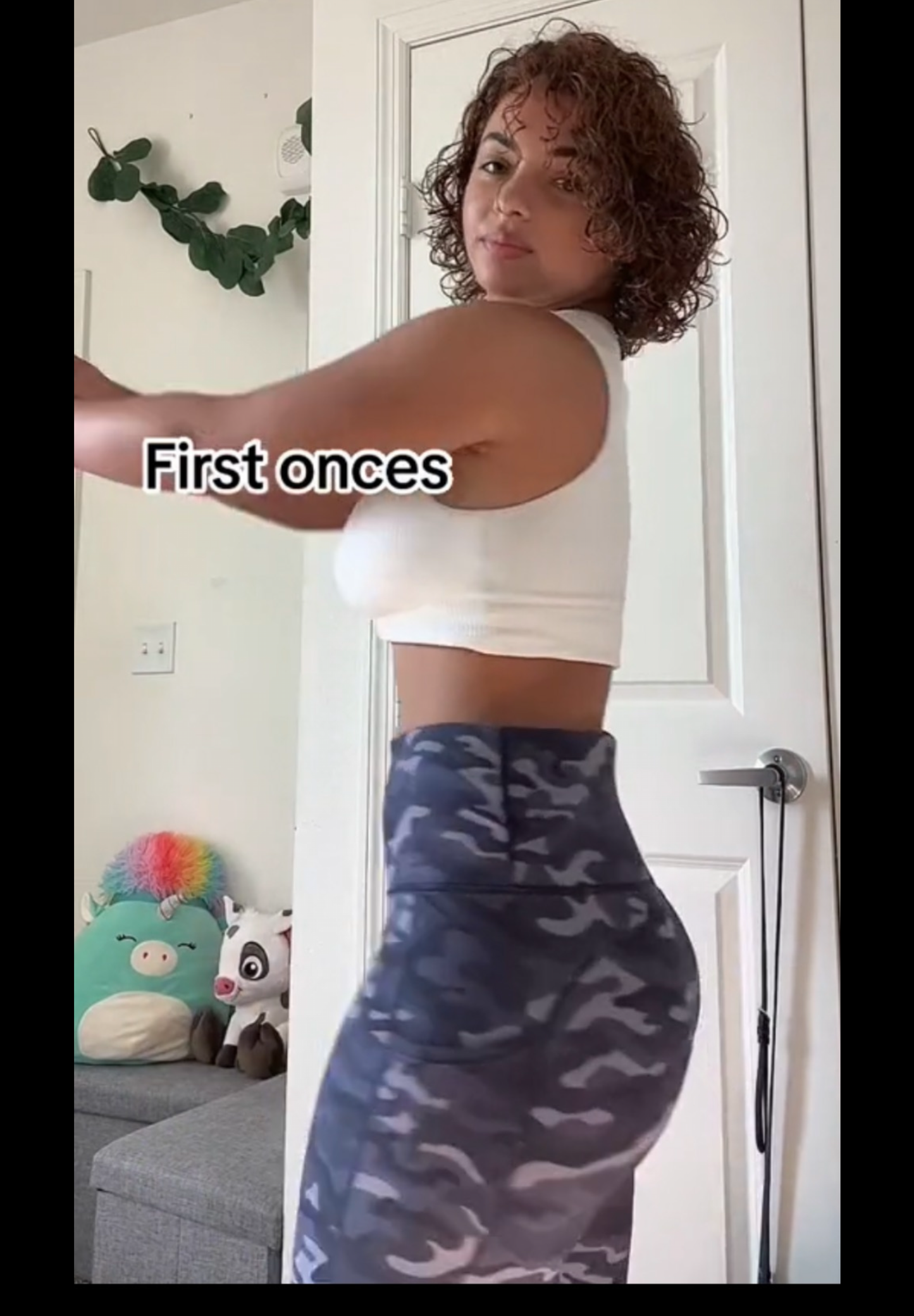 Blue Camo Women's Butt Lifting Yoga Leggings Workout